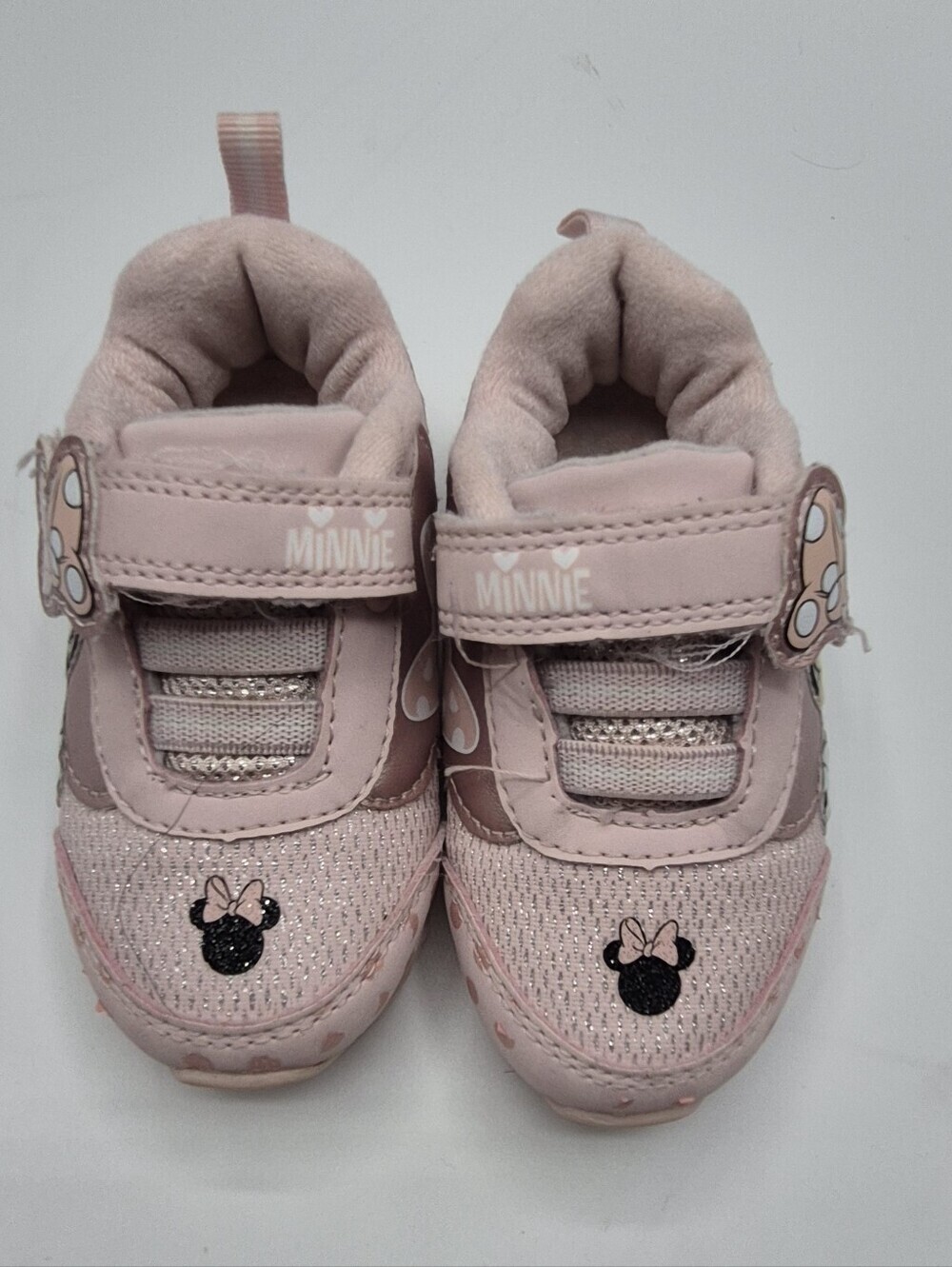 Disney Minnie Girls Pink Light-Up Sneakers